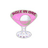 Pink Martini Hole In One Golf Ball Marker with Swarovski Crystals by Navika