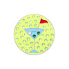 Blue Martini Booze Themed Golf Ball Marker with Swarovski Crystals by Navika