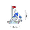 Sailboat Golf Ball Marker with Swarovski Crystals by Navika
