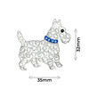 Blue Scottie Dog and White Paw Print Ball Marker Combo adorned with Crystals from Swarovski®- with ONE Hat Clip