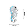 Seahorse Blue Ball Marker adorned with Crystals from Swarovski®- with Hat Clip