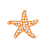 Orange Starfish Golf Ball Marker with Swarovski Crystals by Navika