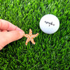 Starfish Ball Marker adorned with Crystals from Swarovski®- with Hat Clip