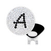 Initial "A" Black Micro Pave Crystal Ball Marker with Hat Clip