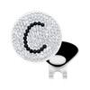 Initial "C" Black Micro Pave Crystal Ball Marker with Hat Clip