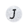 Initial "J" Black Micro Pave Crystal Ball Marker with Hat Clip
