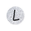 Initial "L" Black Micro Pave Crystal Ball Marker with Hat Clip