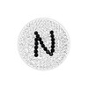 Initial "N" Black Micro Pave Crystal Ball Marker with Hat Clip