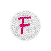 Initial "F" Pink Micro Pave Crystal Ball Marker with Hat Clip