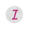 Initial "I" Pink Micro Pave Crystal Ball Marker with Hat Clip