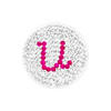 Initial "U" Pink Micro Pave Crystal Ball Marker with Hat Clip