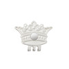 Silver INITIAL "B" Ball Marker adorned with Pink Crystals from Swarovski® + Matching Crown Clip