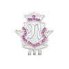 Silver INITIAL "N" Ball Marker adorned with Pink Crystals from Swarovski® + Matching Crown Clip