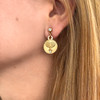 Gold Crossed Racquet Pendant Earrings
