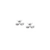 Sterling Silver Crossed Clubs Stud Earrings