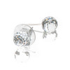 Crystal Faceted Clear Crystal Golf Ball Stud Earrings