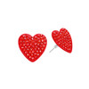 Red Heart Magnetic Ball Marker Earrings adorned with Crystals from Swarovski®