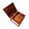 Hand Carved Wood Box With Golf Ball & Club (Hinged)