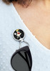 Eyeglass Holder With Removable Glitzy Golfaholic Ball Marker