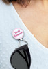 Eyeglass Holder With Removable Glitzy Golf Goddess Ball Marker