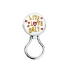 Eyeglass Holder With Removable Glitzy Live Love Golf Ball Marker