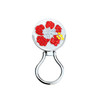 Eyeglass Holder With Removable Red Hibiscus Crystal Ball Marker
