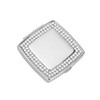 Silver Mirror Compact adorned with Swarovski® Crystals