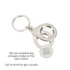 Silver Plated Key Ring with Blank Silver Ball Marker