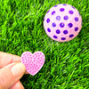 Pink Heart Magnetic Kicks Candy Shoe Ball Marker adorned with Crystals from Swarovski®