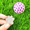 White Paw Magnetic Kicks Candy Shoe Ball Marker adorned with Crystals from Swarovski®