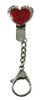 Red Heart Key Keyper Keychain