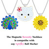 Red Heart adorned with Crystals from Swarovski® Ball Marker - Serenity    Magnetic Necklace