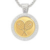 Chameleon Magnetic Necklace with Interchangeable  Ball Marker Gold Crossed Racquets