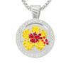 Chameleon Magnetic Necklace with Interchangeable  Swarovski Crystal Ball Marker Hibiscus Orange