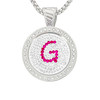 Chameleon Magnetic Necklace with Interchangeable "G" Micro Pave Crystal Golf Ball Marker in Pink