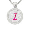 Chameleon Magnetic Necklace with Interchangeable "I" Micro Pave Crystal Golf Ball Marker in Pink