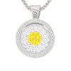 Chameleon Magnetic Necklace with Interchangeable  Swarovski Crystal Ball Marker Sunflower White