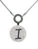 Black Initial "I" Micro Pave Crystal Ball Marker on Allure Magnetic Necklace