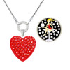 Allure Magnetic Necklace Combo With Interchangeable Swarovski Crystal Red Heart & Golfaholic Ball Markers
