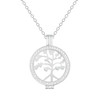 Crystal Live Love Life Silver Necklace with Gold Tree of Life adorned with Crystals from Swarovski® Charm