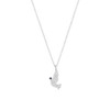 Sterling Silver Birdie Necklace with CZ Stones