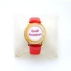 Red Leather Mark Your Spot™ Bracelet w/ Pink Golf Goddess Ball Marker