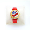 Red Leather Mark Your Spot™ Bracelet w/ US Flag Ball Marker adorned with Crystals from Swarovski®