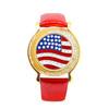 Red Leather Mark Your Spot™ Bracelet w/ US Flag Ball Marker adorned with Crystals from Swarovski®