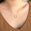 Sterling Silver Horseshoe Necklace - Gold or Rose Gold