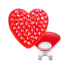 Gift Set - Red Heart Crystal Ball Marker, Red Polka Dot Golf Ball and Tee Set