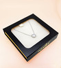 Necklace -  Sterling Silver "Diamonds Are a Girl's Best Friend" Princess Solitaire Cubic Zirconia Necklace