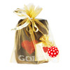 Golf Towel Gift Set -  "Ready to Golf"  Towel Gift Set with Heart Golf Towel, Red Polka Dot Golf Ball & Red Heart Crystal Ball Marker Set in Chiffon Pouch