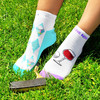 Socks - Golf Tee Teal Women Socks with Crystals