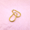 Matte Gold Teardrop Hoop Earrings